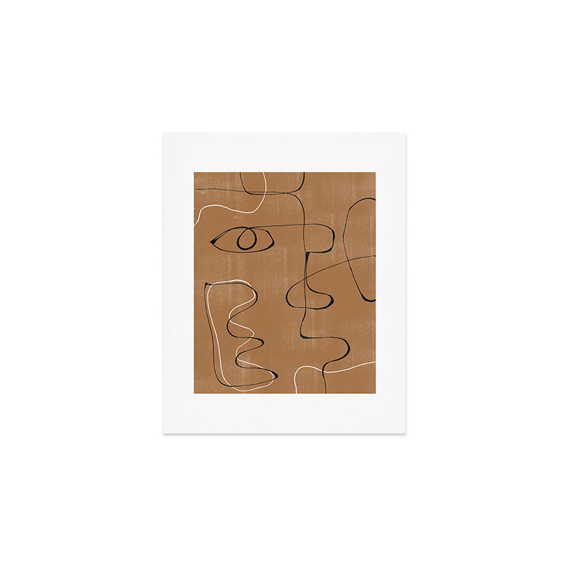 Abstract Face One Line Art Print Gallery Image 1