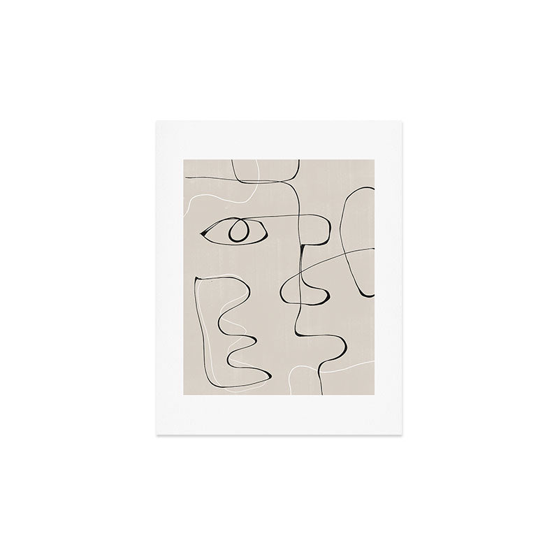 Abstract Line Face Art Art Print Gallery Image 2