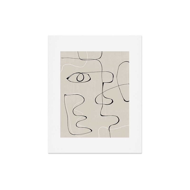 Abstract Line Face Art Art Print Gallery Image 4