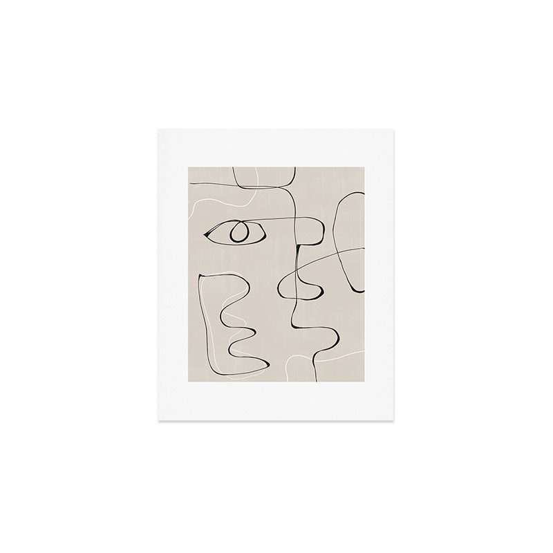 Abstract Line Face Art Art Print Gallery Image 1