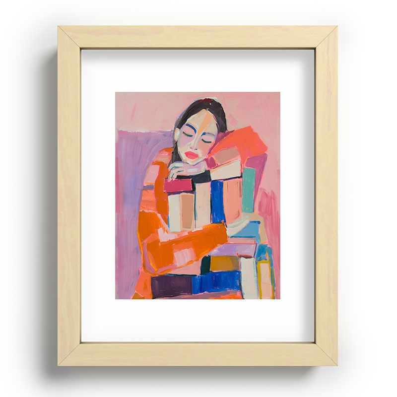 Woman Love for Books Framed Art Print Gallery Image 70