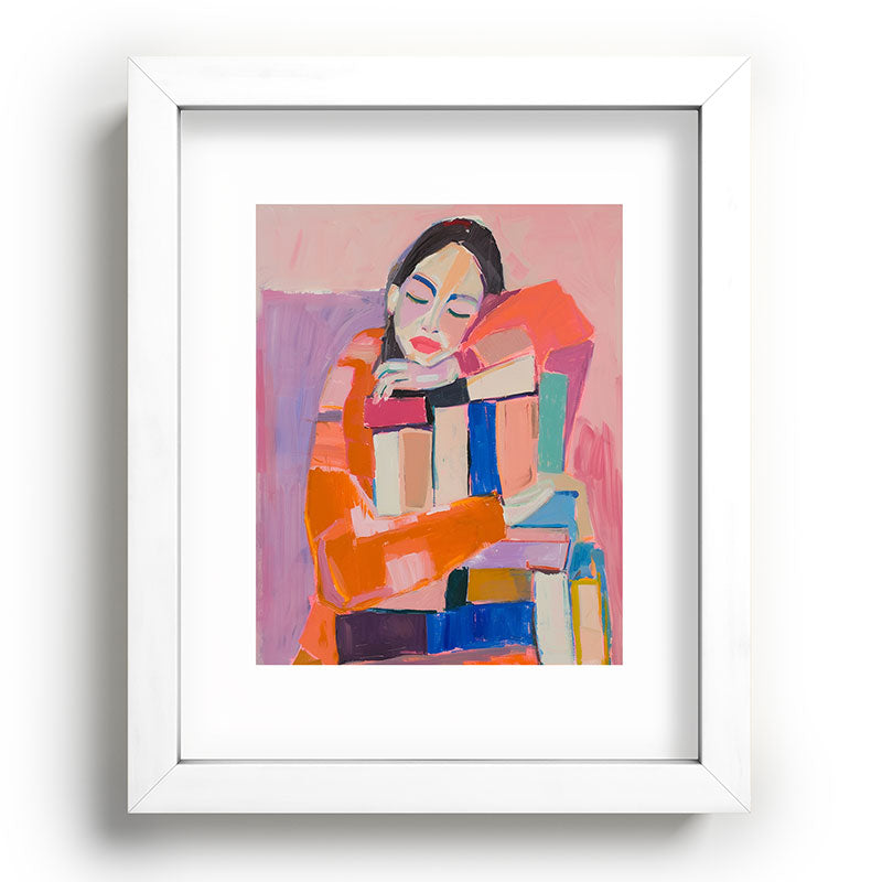 Woman Love for Books Framed Art Print Gallery Image 76