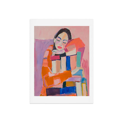 Woman Love for Books Art Print Gallery Image 7