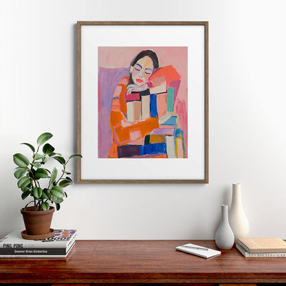 Woman Love for Books Framed Art Print Gallery Image 14