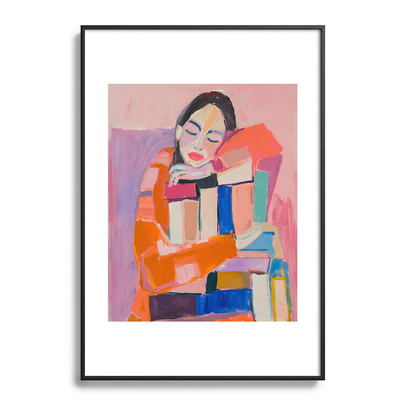 Woman Love for Books Framed Art Print Gallery Image 83
