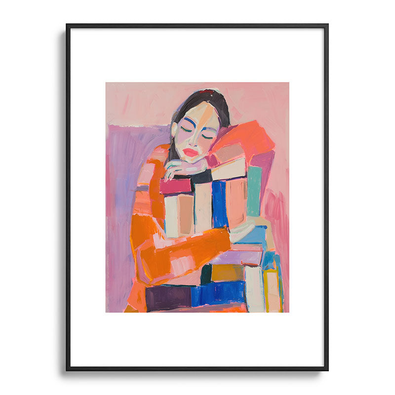 Woman Love for Books Framed Art Print Gallery Image 84