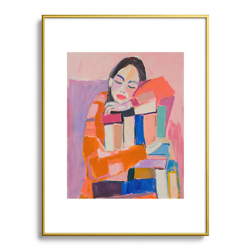 Woman Love for Books Framed Art Print Gallery Image 91