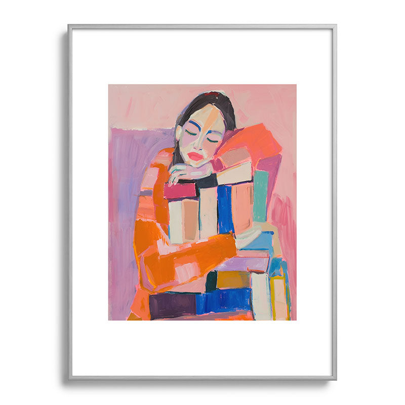 Woman Love for Books Framed Art Print Gallery Image 99