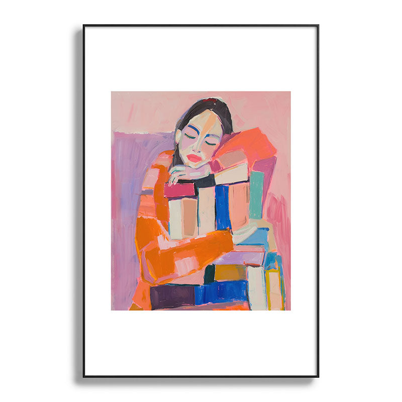 Woman Love for Books Framed Art Print Gallery Image 87
