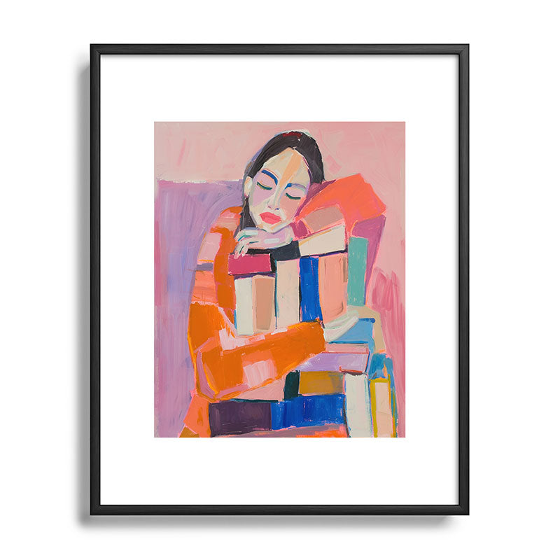 Woman Love for Books Framed Art Print Gallery Image 81