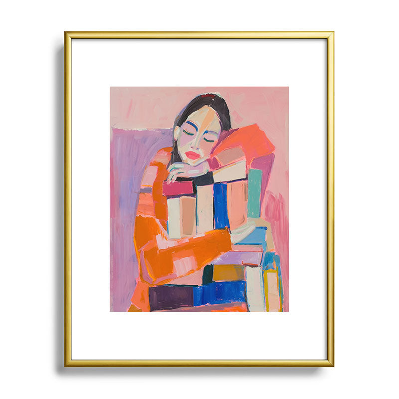 Woman Love for Books Framed Art Print Gallery Image 88
