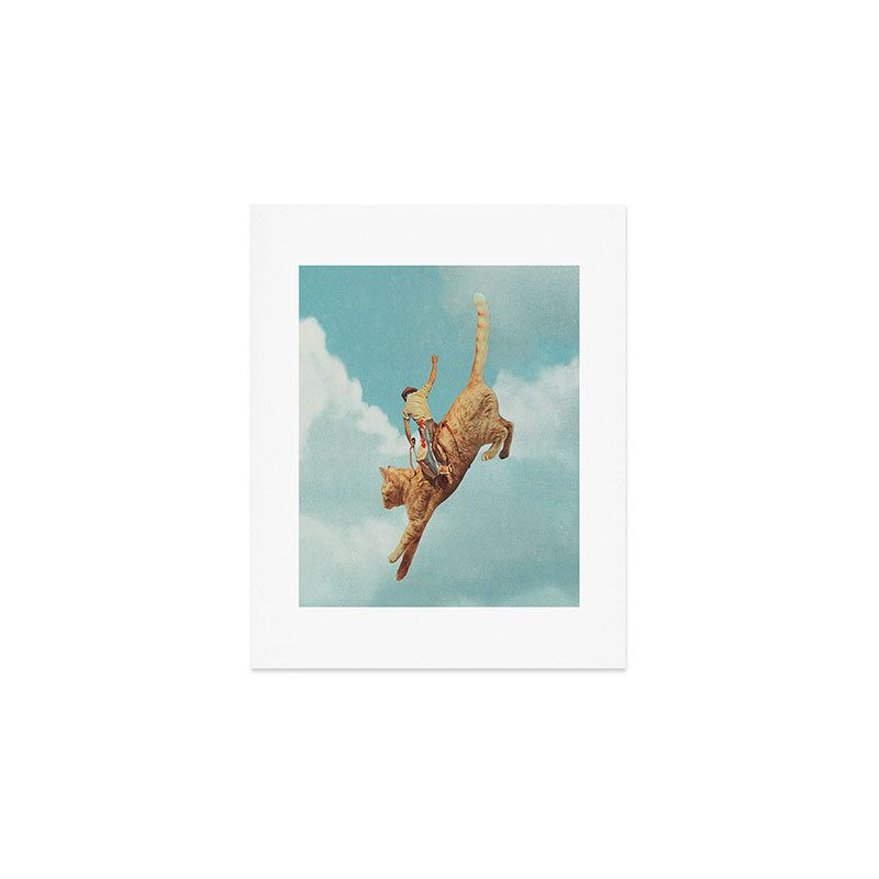 Meehaw - Rodeo Cat Bronc Art Print Gallery Image 1