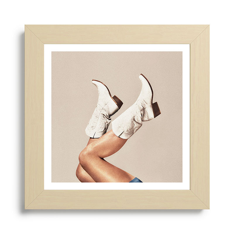 These Boots - Neutral Beige Framed Art Print Gallery Image 13