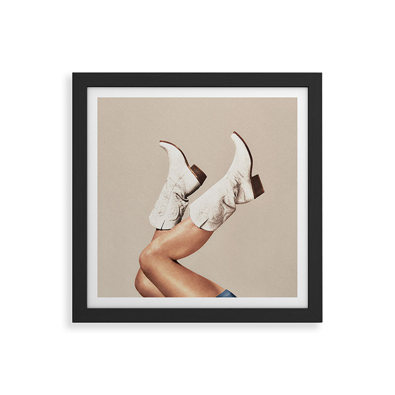 These Boots - Neutral Beige Framed Art Print Gallery Image 10