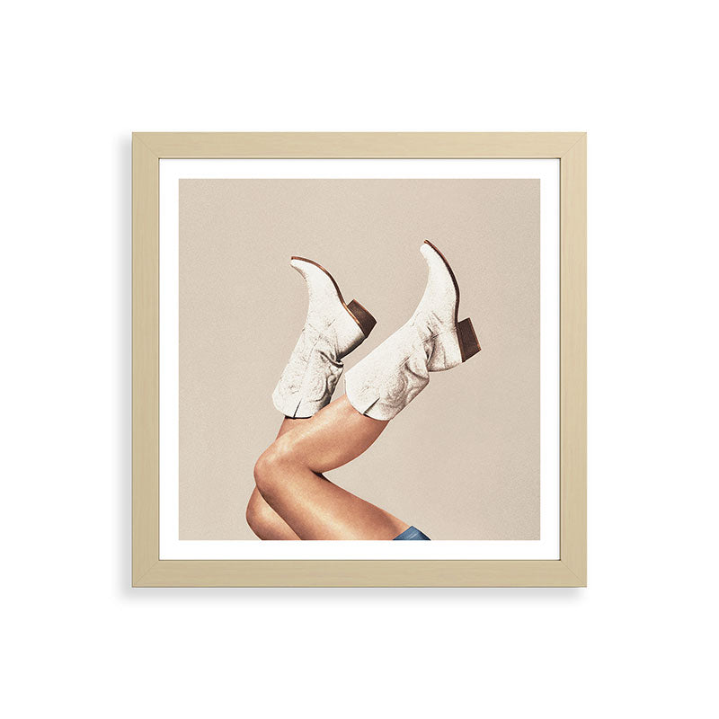 These Boots - Neutral Beige Framed Art Print Gallery Image 14