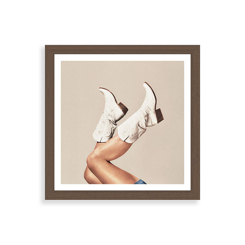 These Boots - Neutral Beige Framed Art Print Gallery Image 12