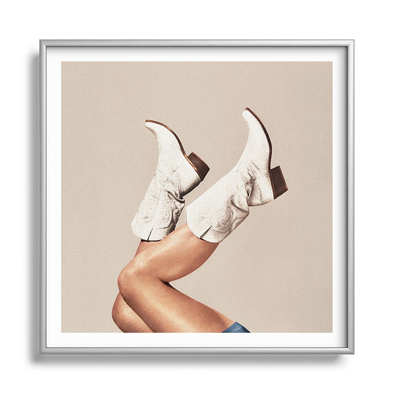 These Boots - Neutral Beige Framed Art Print Gallery Image 29
