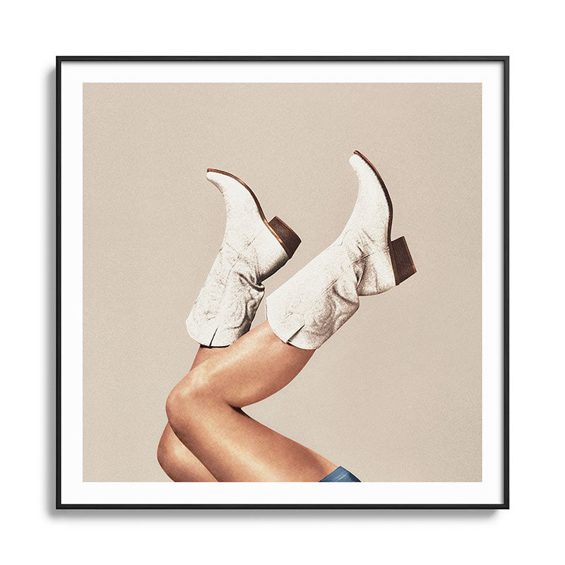 These Boots - Neutral Beige Framed Art Print Gallery Image 26