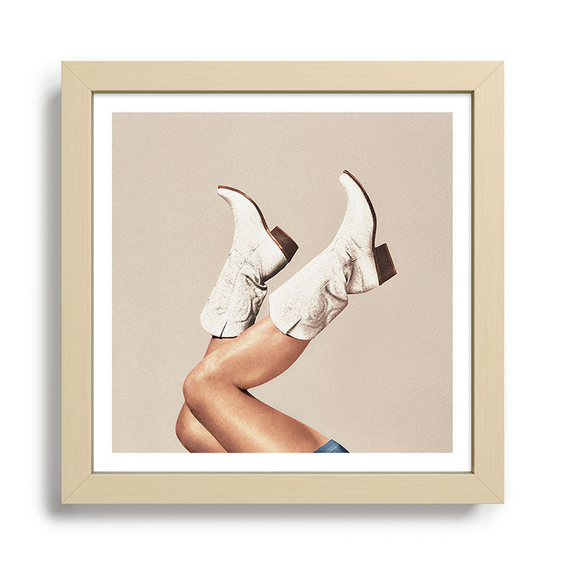 These Boots - Neutral Beige Framed Art Print Gallery Image 5