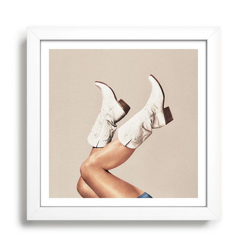 These Boots - Neutral Beige Framed Art Print Gallery Image 7