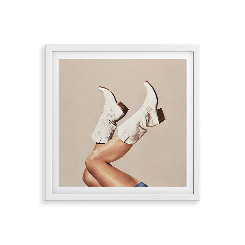 These Boots - Neutral Beige Framed Art Print Gallery Image 8