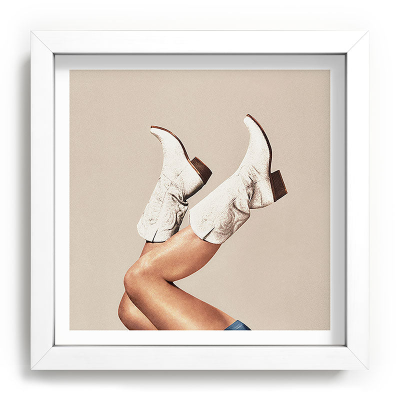 These Boots - Neutral Beige Framed Art Print Gallery Image 23