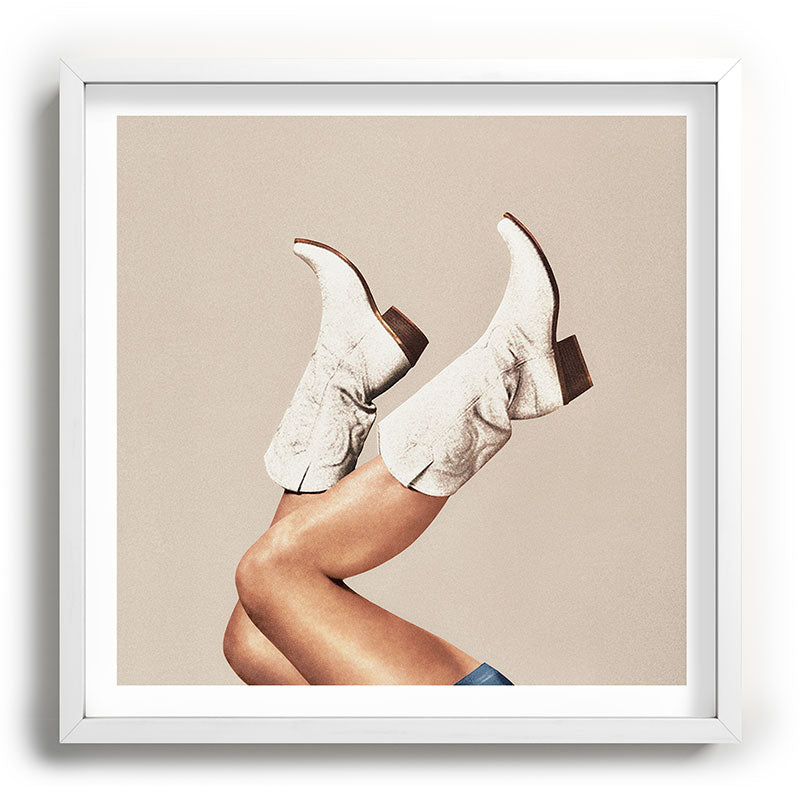 These Boots - Neutral Beige Framed Art Print Gallery Image 24