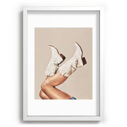 These Boots - Neutral Glitter II / Beige Framed Art Print Gallery Image 105