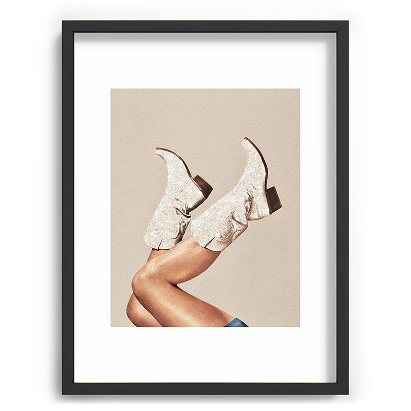 These Boots - Neutral Glitter II / Beige Framed Art Print Gallery Image 83