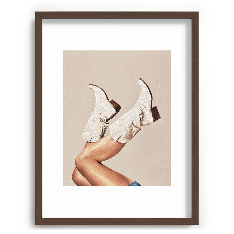 These Boots - Neutral Glitter II / Beige Framed Art Print Gallery Image 92