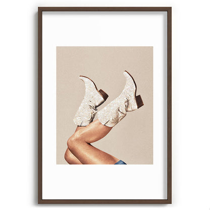 These Boots - Neutral Glitter II / Beige Framed Art Print Gallery Image 94