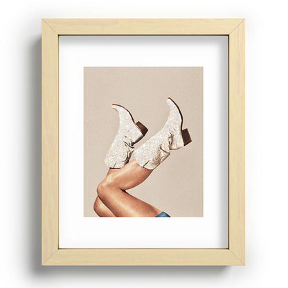 These Boots - Neutral Glitter II / Beige Framed Art Print Gallery Image 95