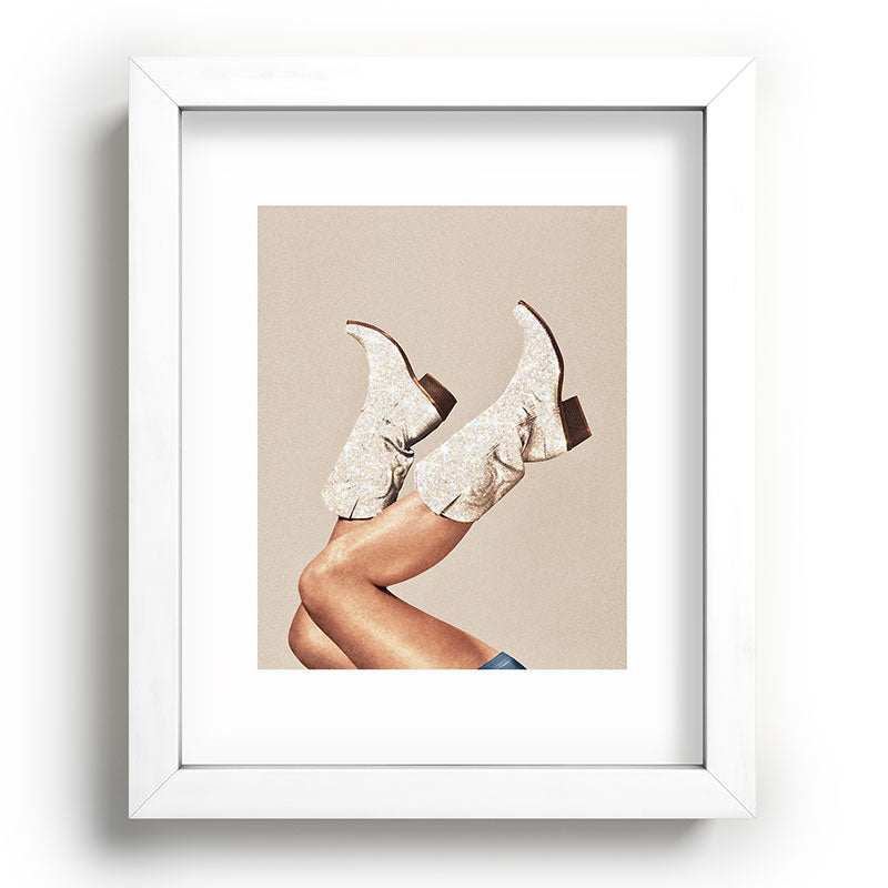 These Boots - Neutral Glitter II / Beige Framed Art Print Gallery Image 103