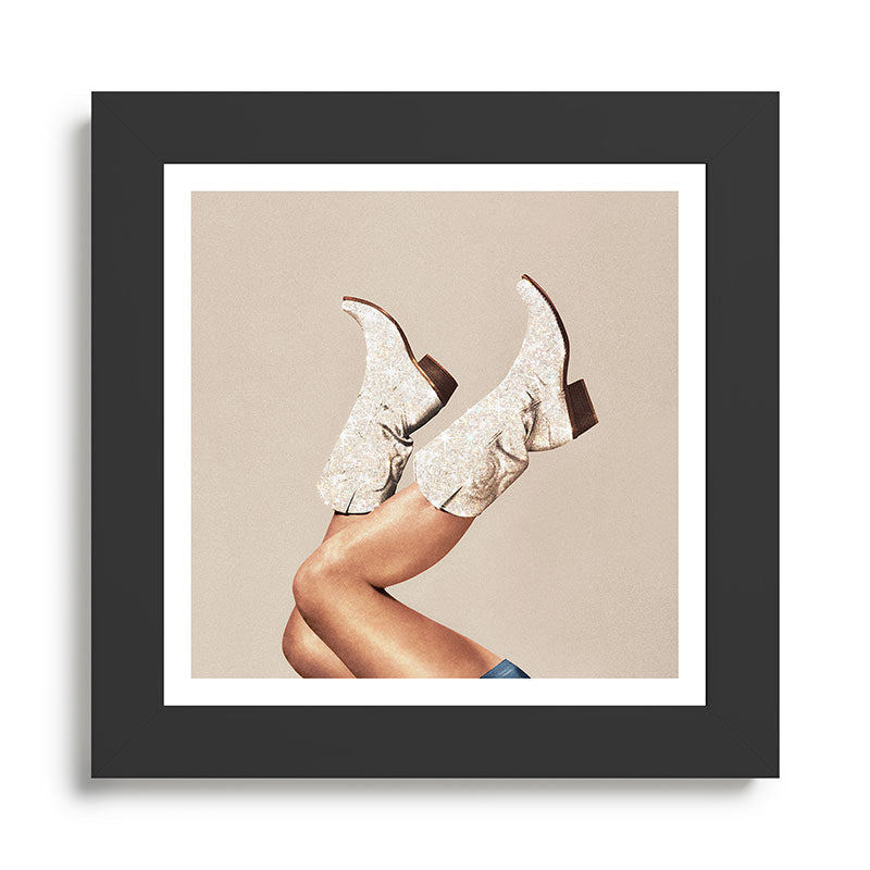 These Boots - Neutral Glitter II / Beige Framed Art Print Gallery Image 46