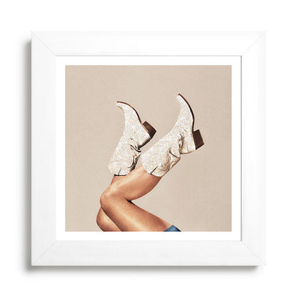 These Boots - Neutral Glitter II / Beige Framed Art Print Gallery Image 79