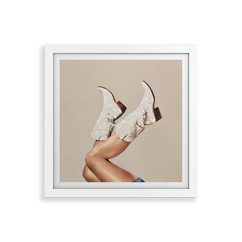 These Boots - Neutral Glitter II / Beige Framed Art Print Gallery Image 82