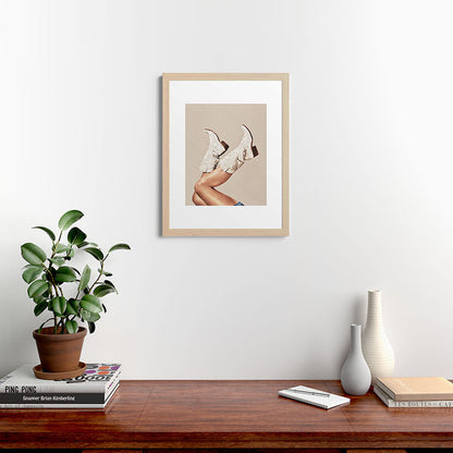 These Boots - Neutral Glitter II / Beige Framed Art Print Gallery Image 64