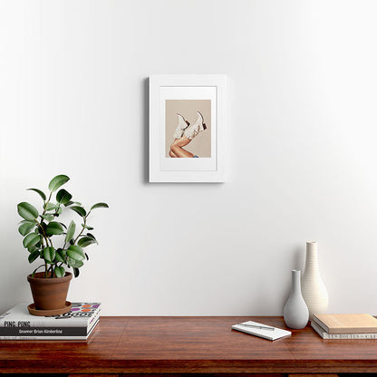 These Boots - Neutral Glitter II / Beige Framed Art Print Gallery Image 72