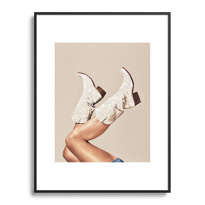 These Boots - Neutral Glitter II / Beige Framed Art Print Gallery Image 115