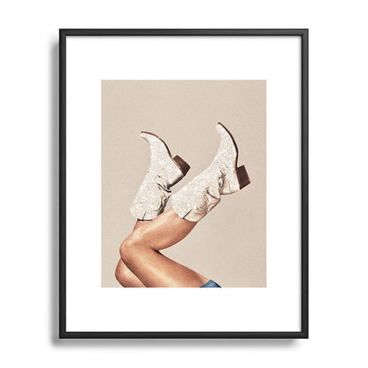 These Boots - Neutral Glitter II / Beige Framed Art Print Gallery Image 112
