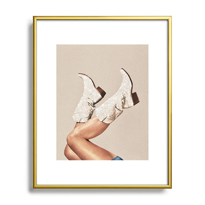 These Boots - Neutral Glitter II / Beige Framed Art Print Gallery Image 120