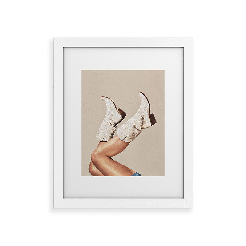 These Boots - Neutral Glitter II / Beige Framed Art Print Gallery Image 73