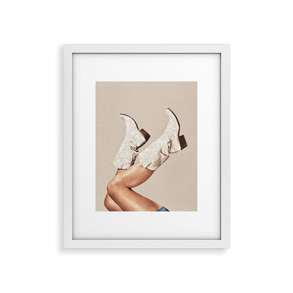 These Boots - Neutral Glitter II / Beige Framed Art Print Gallery Image 34