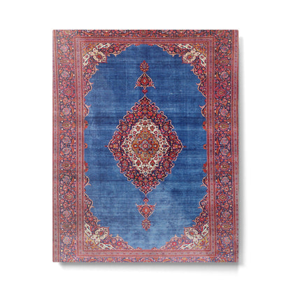 Silk Kashan Central Persian Rug Print Metal Print Gallery Image 2