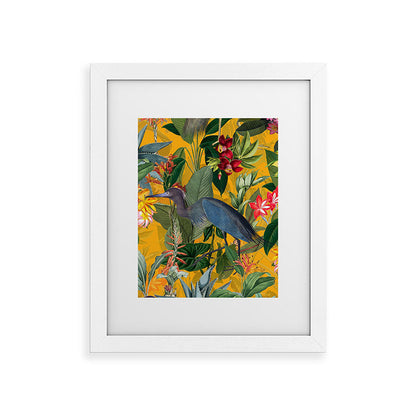 Vintage & Shabby Chic - Sunny Tropical Garden Blue Heron Framed Art Print Gallery Image 75