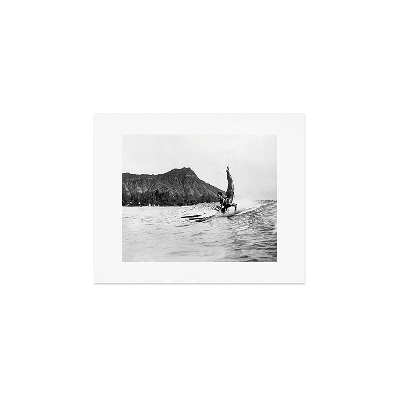 Surfing Diamond Head, Hawaii Art Print Gallery Image 1