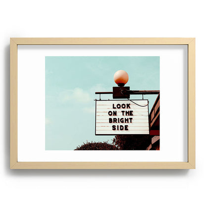 Look on The Bright Side Marquee Sign, Austin Motel, Austin, Texas Framed Art Print Gallery Image 71