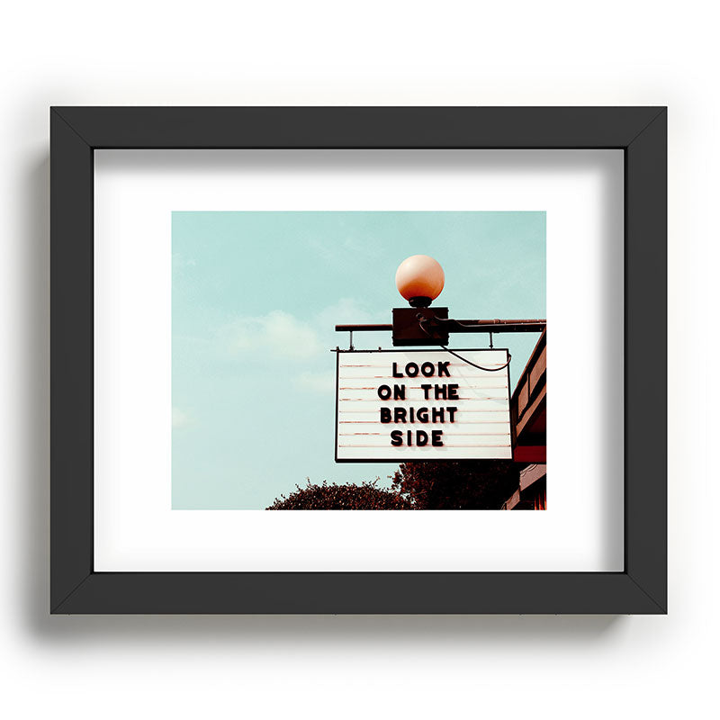 Look on The Bright Side Marquee Sign, Austin Motel, Austin, Texas Framed Art Print Gallery Image 57