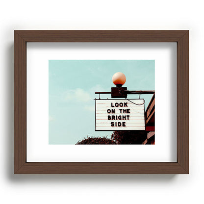 Look on The Bright Side Marquee Sign, Austin Motel, Austin, Texas Framed Art Print Gallery Image 64