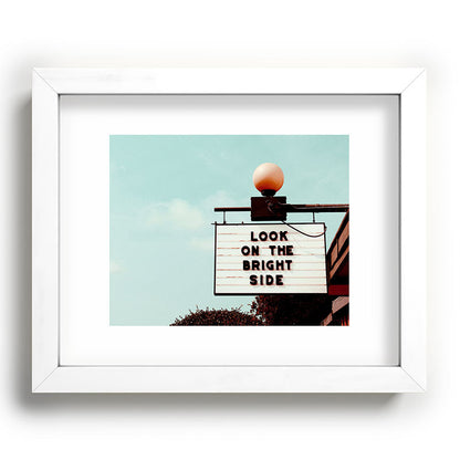 Look on The Bright Side Marquee Sign, Austin Motel, Austin, Texas Framed Art Print Gallery Image 76